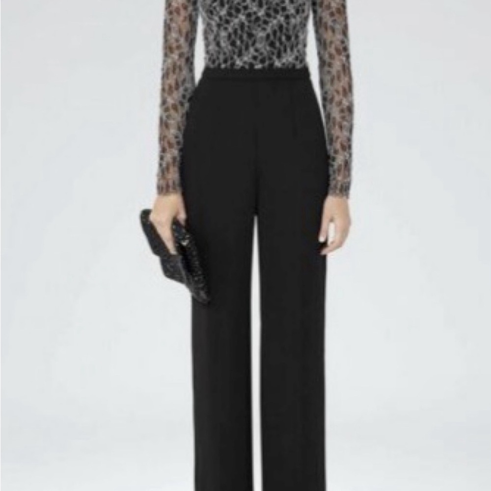 Reiss Black Wide Leg Jumpsuit with High-Waisted Elegance